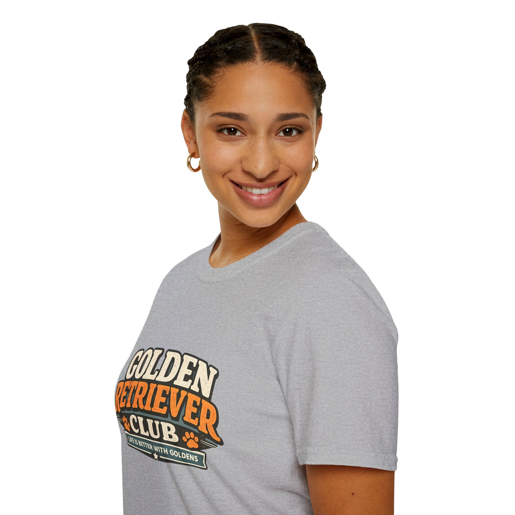 Golden Retriever Club T-Shirt — Retro Paw Print Dog Lover Tee Printify