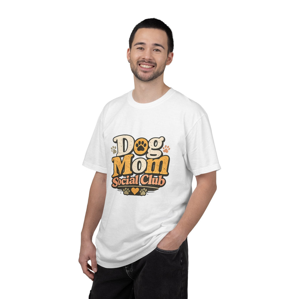 Dog Mom Social Club T-Shirt — Cute Paw Print Graphic Tee for Dog Lovers Printify
