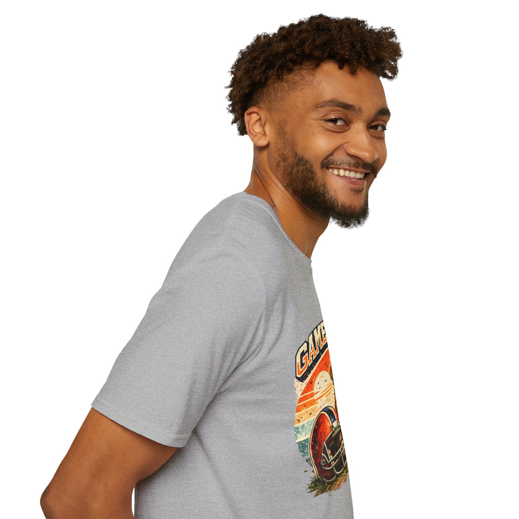 Game Day T-Shirt — Retro Golden Retriever Football Tee Printify