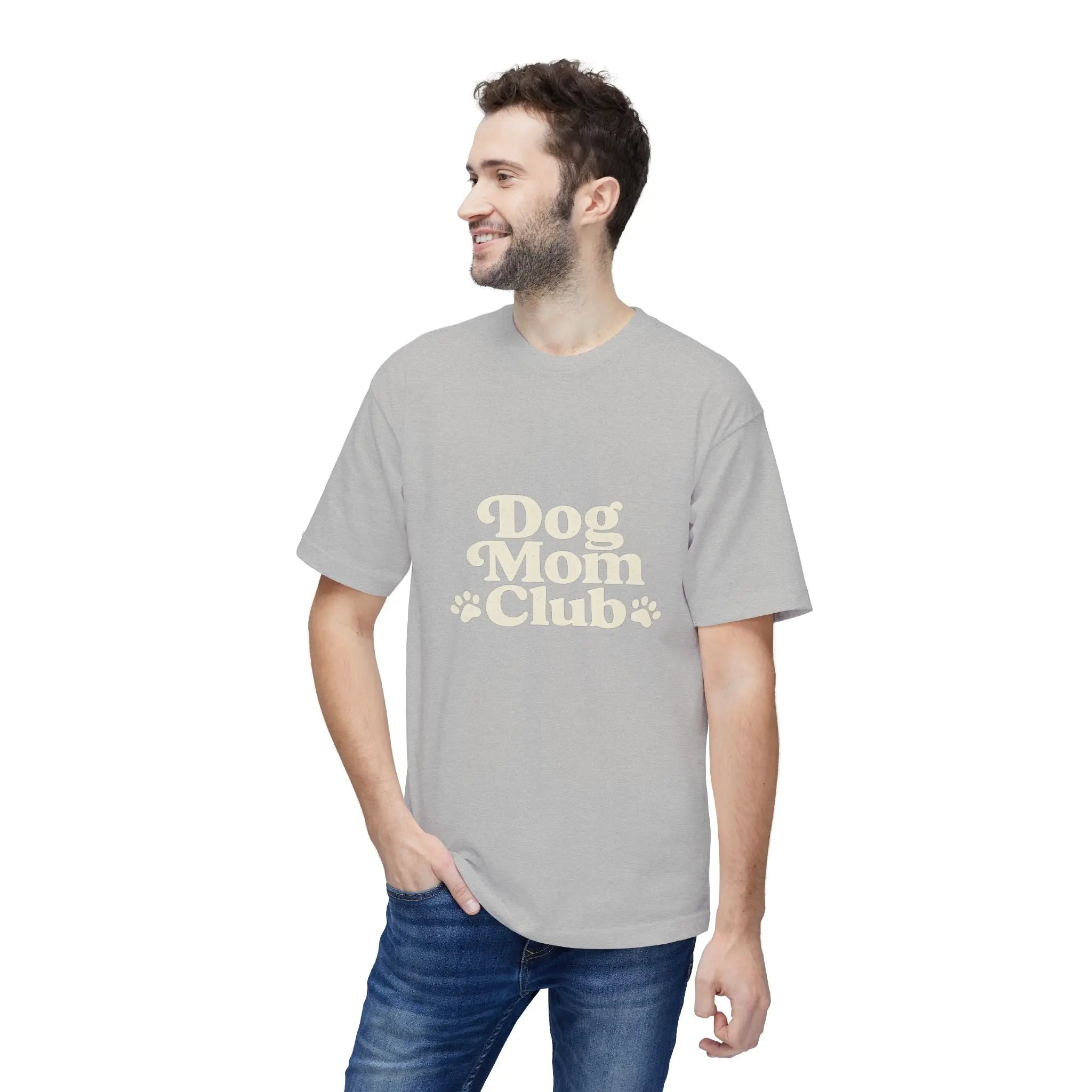 Dog Mom Club T-Shirt — Cute Paw Print Graphic Tee for Dog Lovers Printify