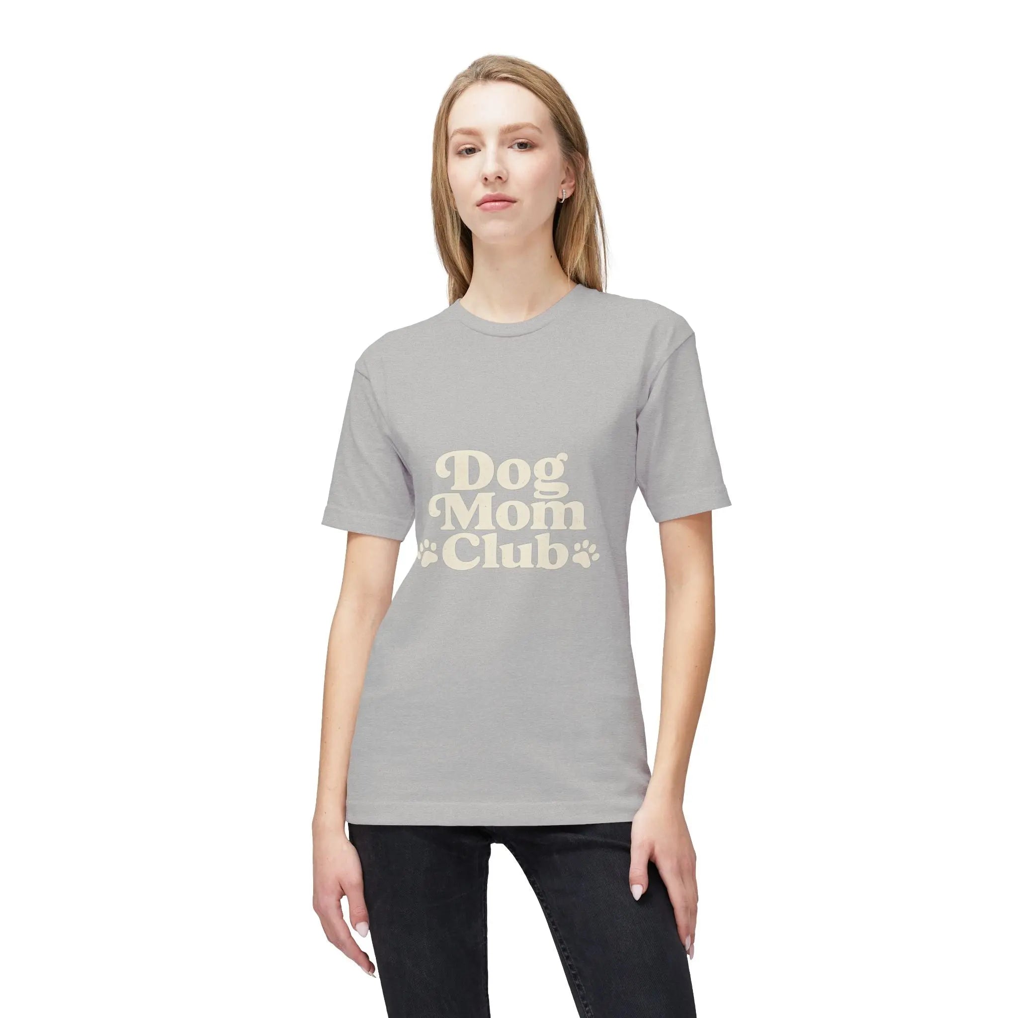 Dog Mom Club T-Shirt — Cute Paw Print Graphic Tee for Dog Lovers Printify