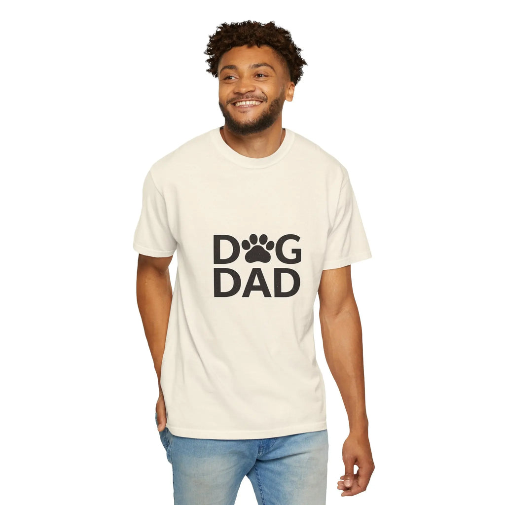 Dog Dad T-Shirt — Paw Print Graphic Tee for Dog Lovers