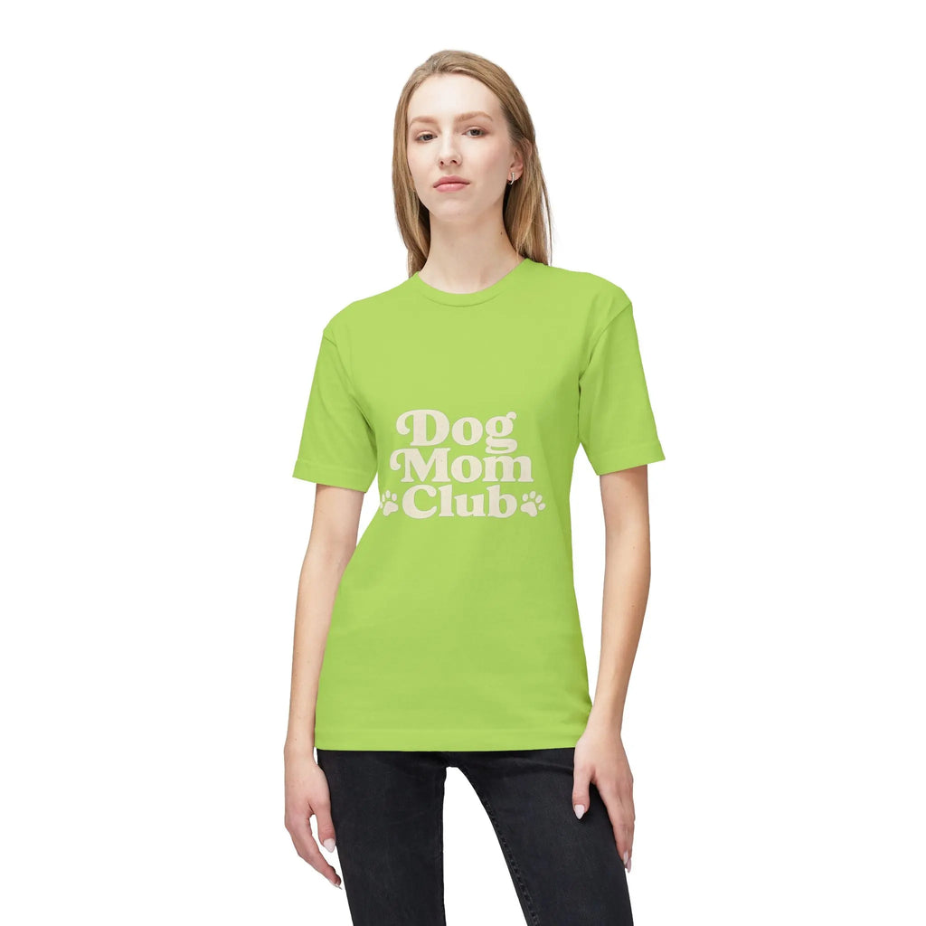 Dog Mom Club T-Shirt — Cute Paw Print Graphic Tee for Dog Lovers Printify