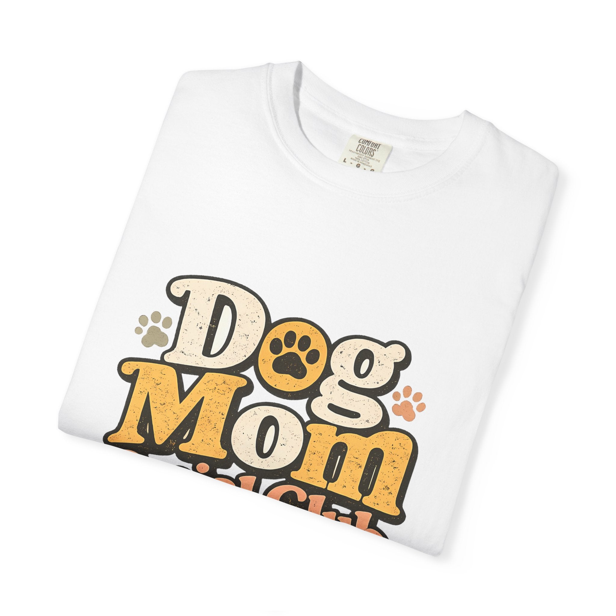 Dog Mom Social Club T-Shirt — Cute Paw Print Graphic Tee for Dog Lovers Printify