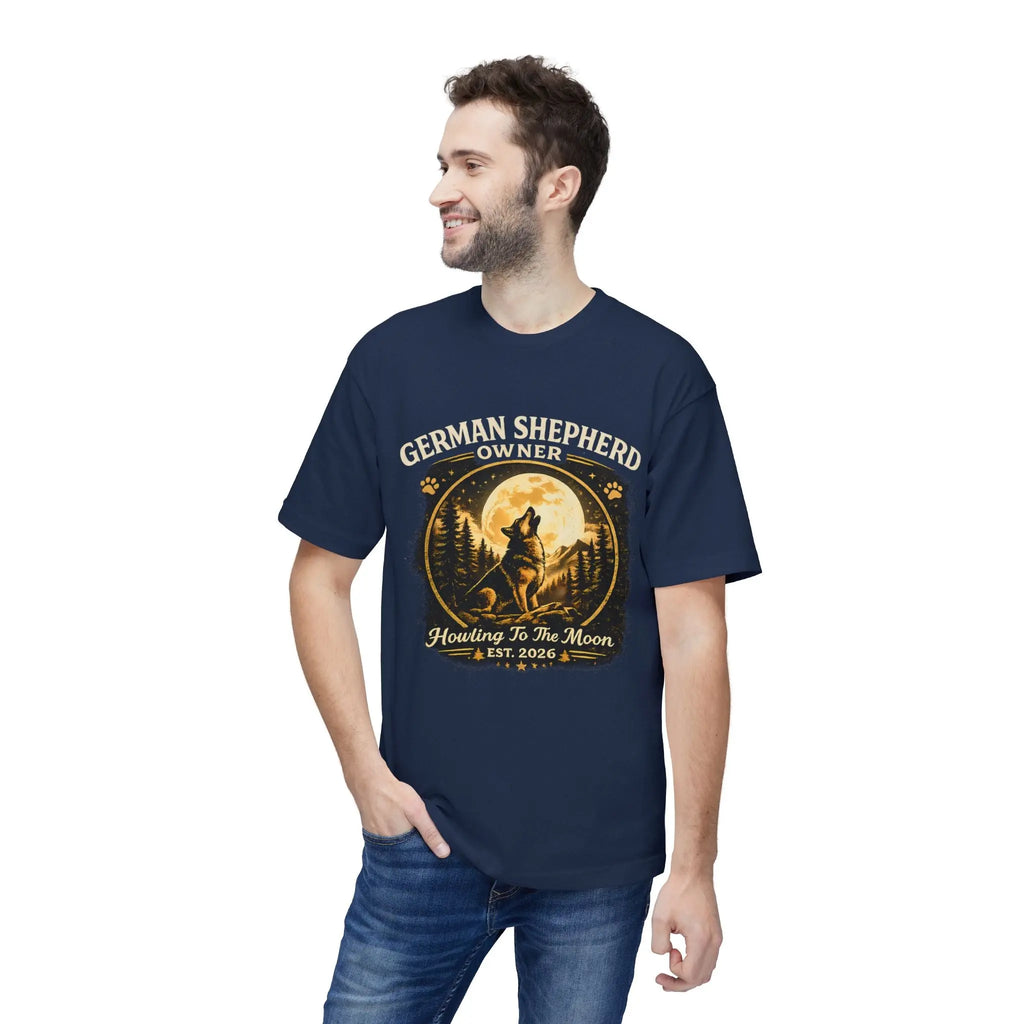 Howling to the Moon German Shepherd T-Shirt — Dog Owner Gift Printify