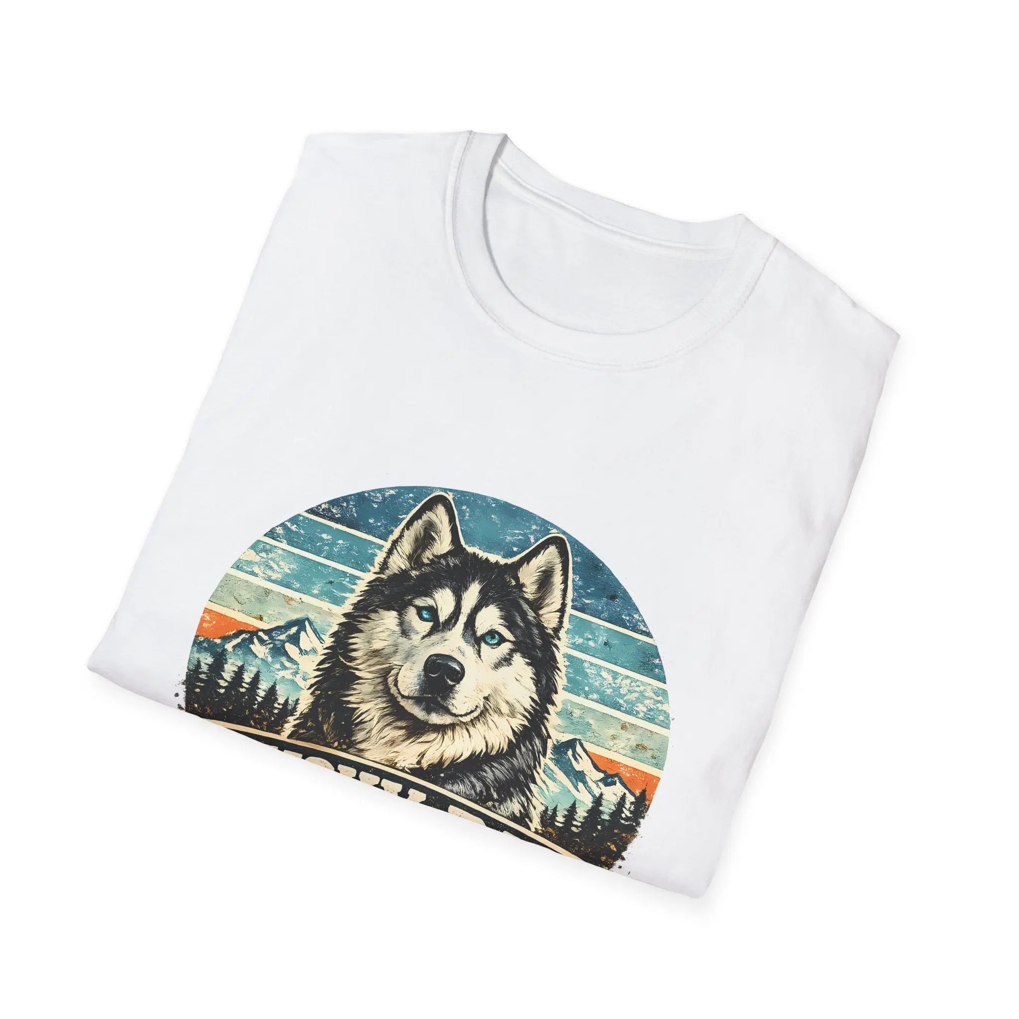 Husky Dad T-Shirt — Retro Siberian Husky Graphic Tee for Dog Lovers