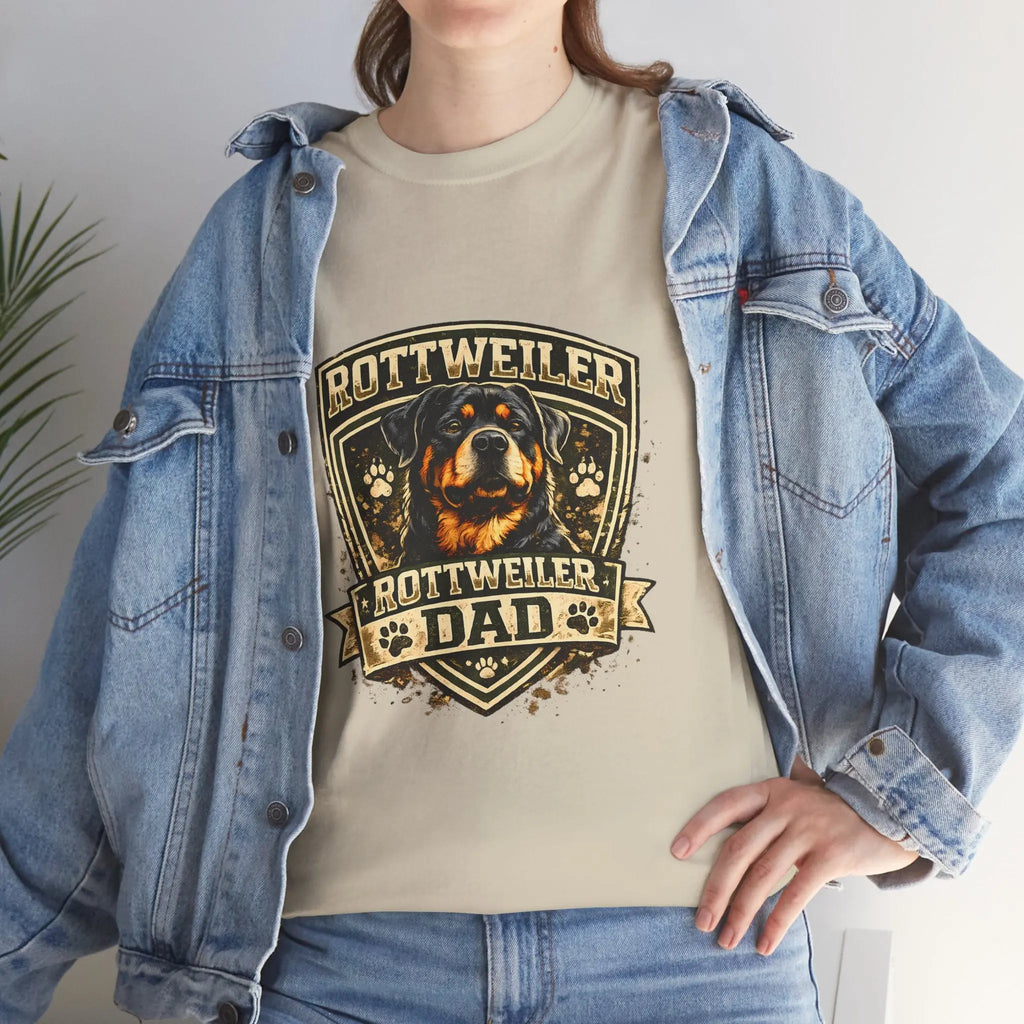 Rottweiler Dad T-Shirt — Proud Rottweiler Owner Tee, Dog Dad Gift