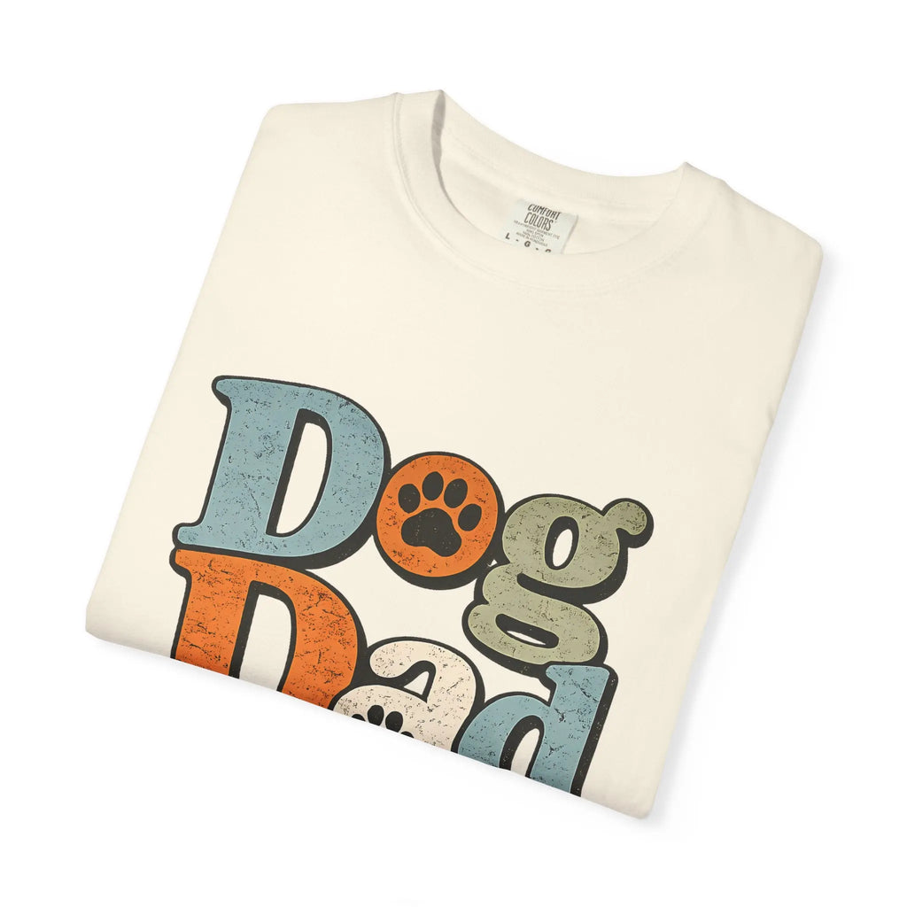 Dog Dad T-Shirt — "Best Friend Forever" Vintage Paw Print Tee Printify