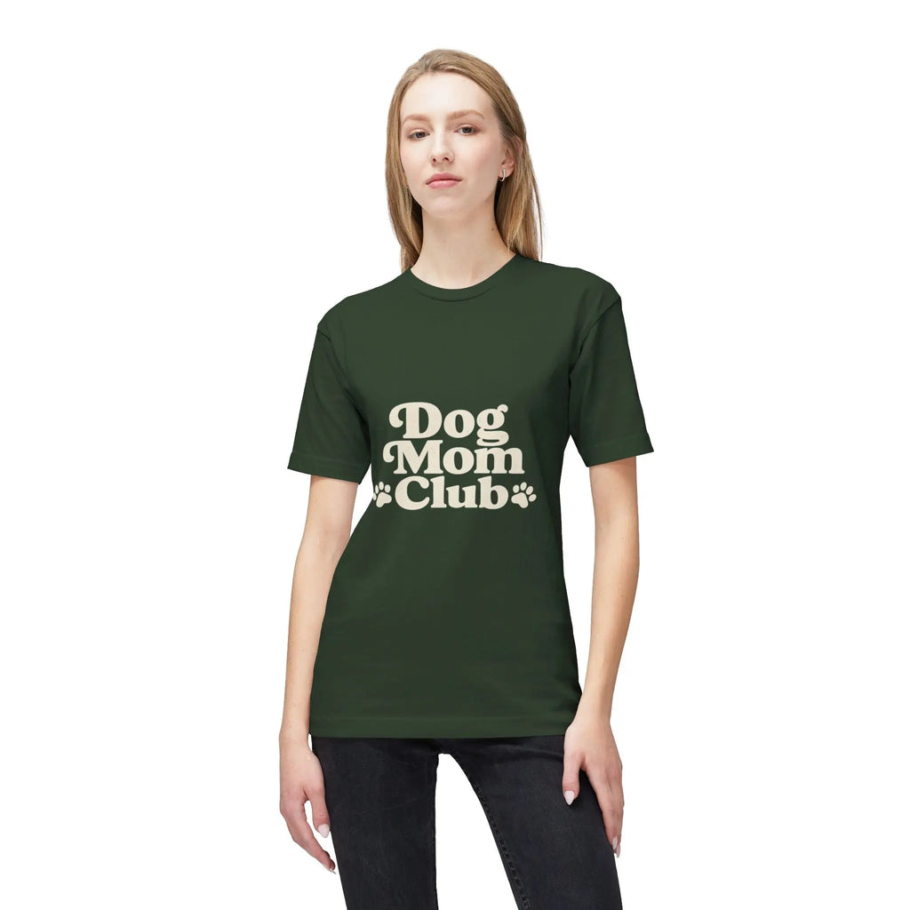 Dog Mom Club T-Shirt — Cute Paw Print Graphic Tee for Dog Lovers Printify