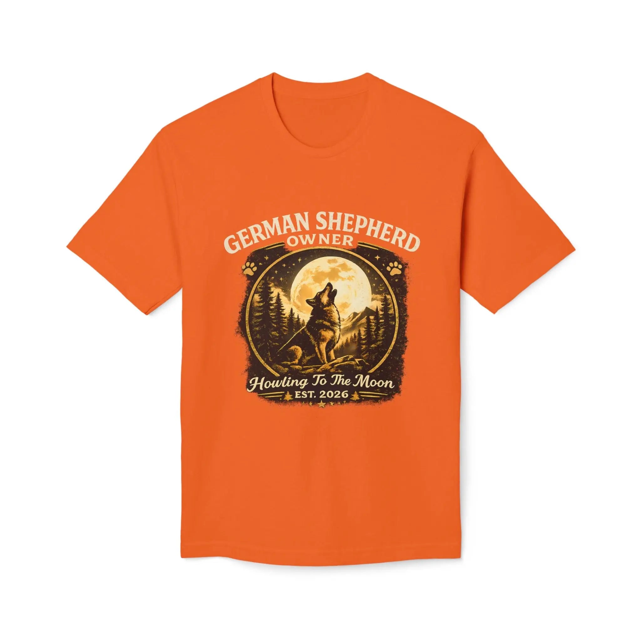 Howling to the Moon German Shepherd T-Shirt — Dog Owner Gift Printify