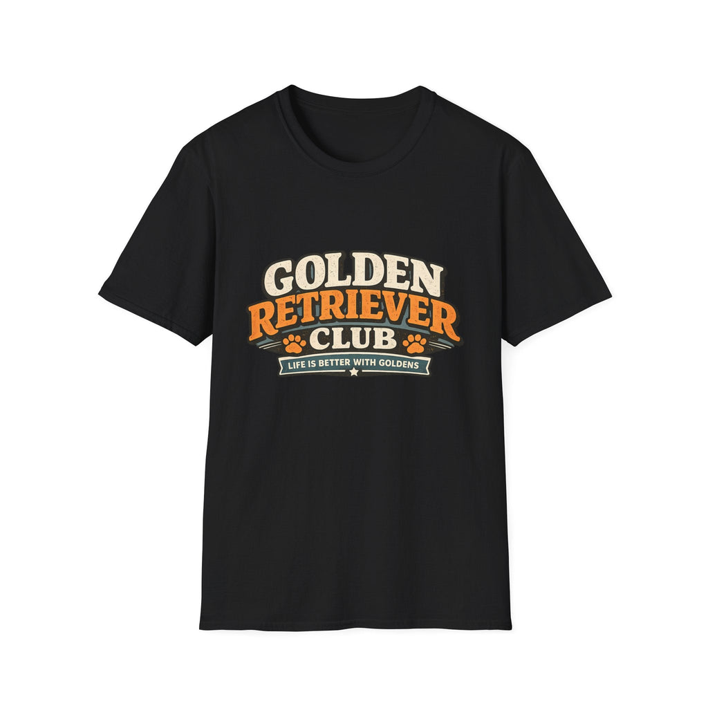 Golden Retriever Club T-Shirt — Retro Paw Print Dog Lover Tee Printify