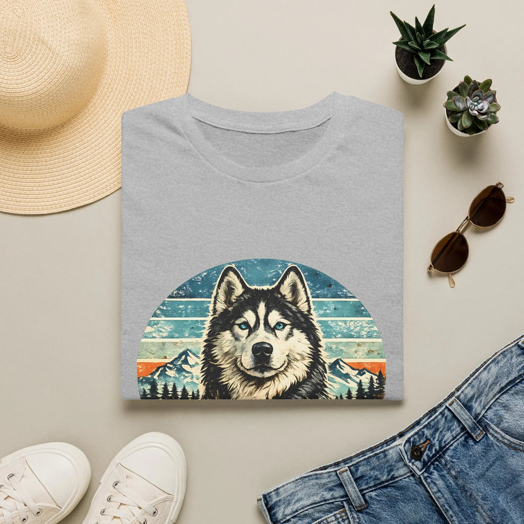 Husky Dad T-Shirt — Retro Siberian Husky Graphic Tee for Dog Lovers