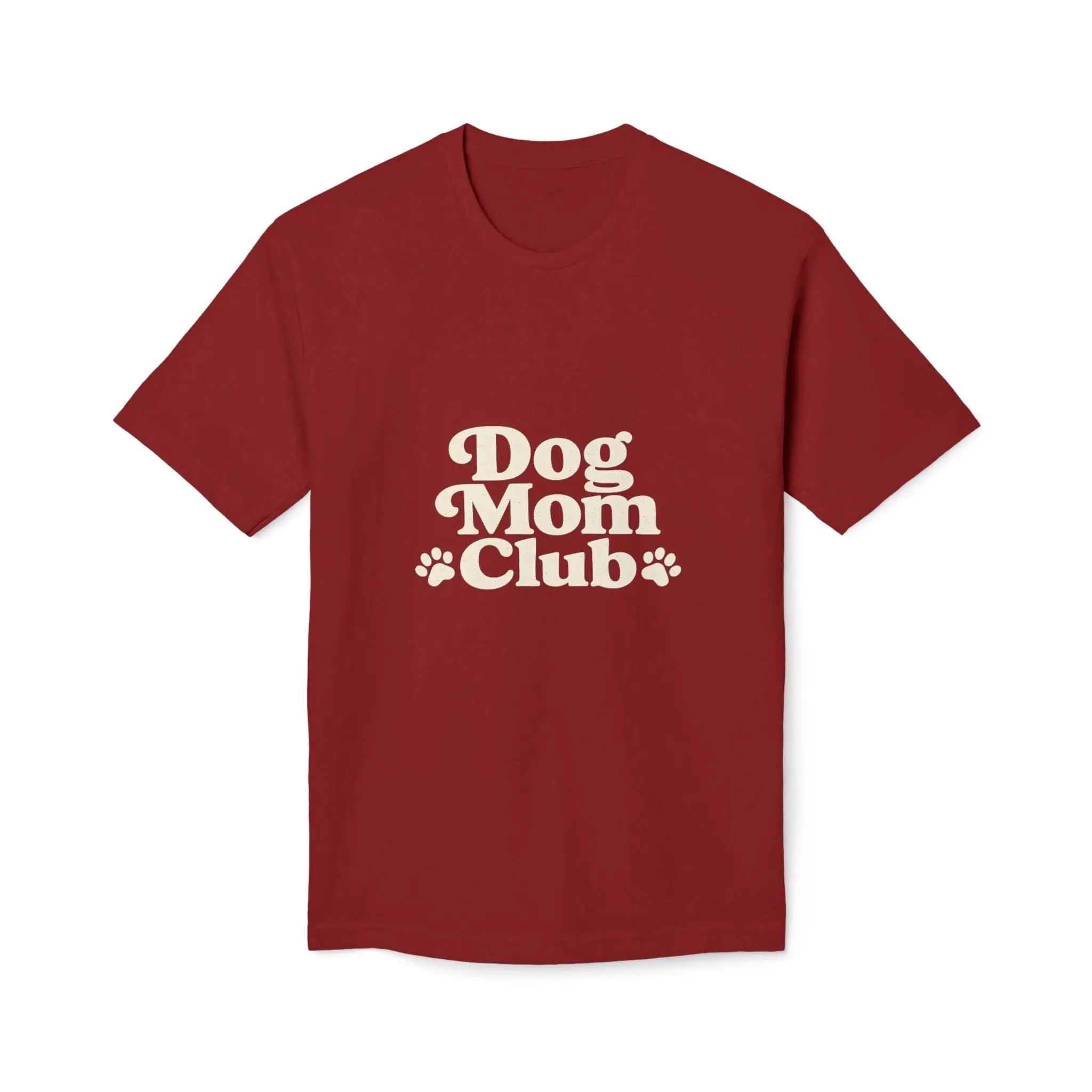 Dog Mom Club T-Shirt — Cute Paw Print Graphic Tee for Dog Lovers Printify