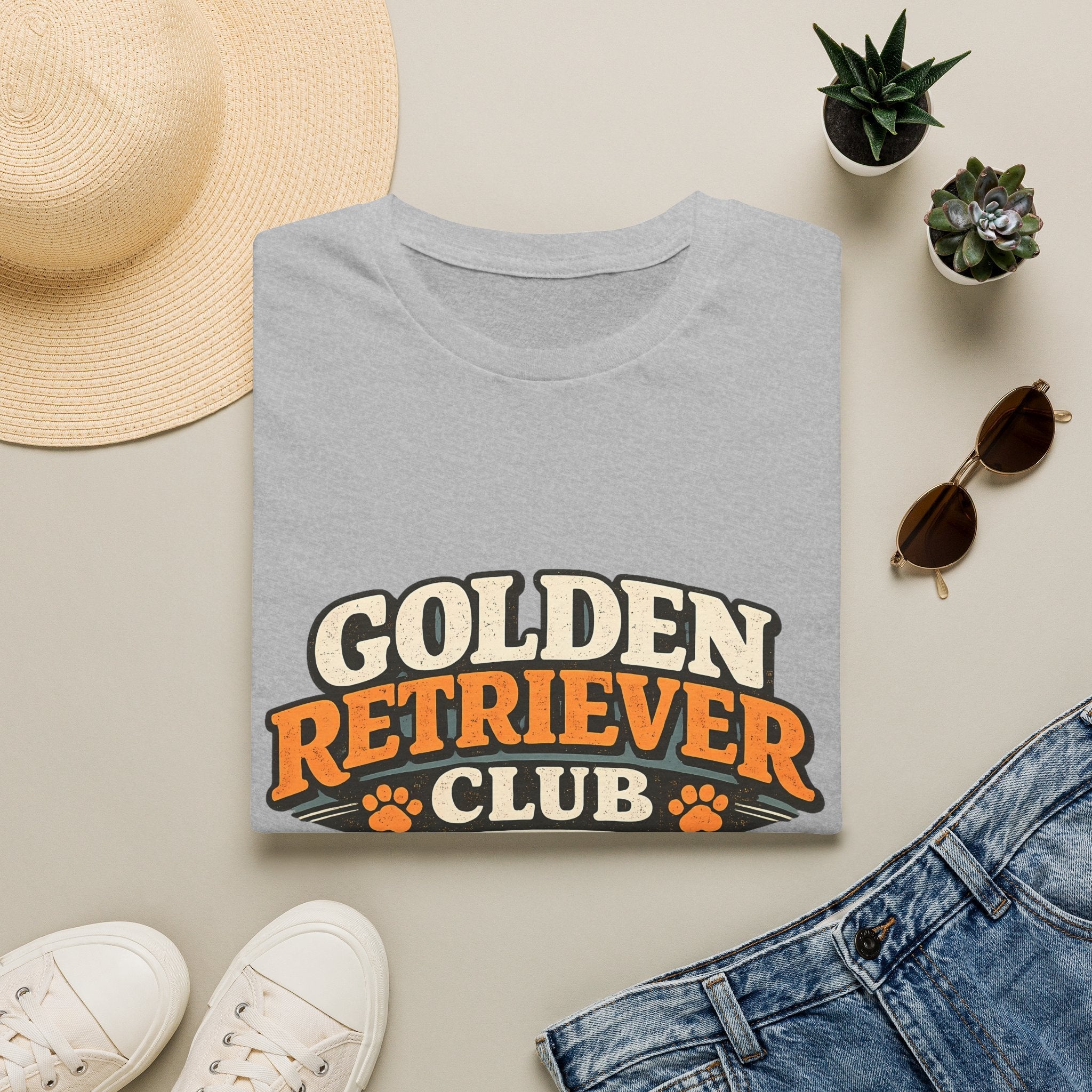 Golden Retriever Club T-Shirt — Retro Paw Print Dog Lover Tee Printify