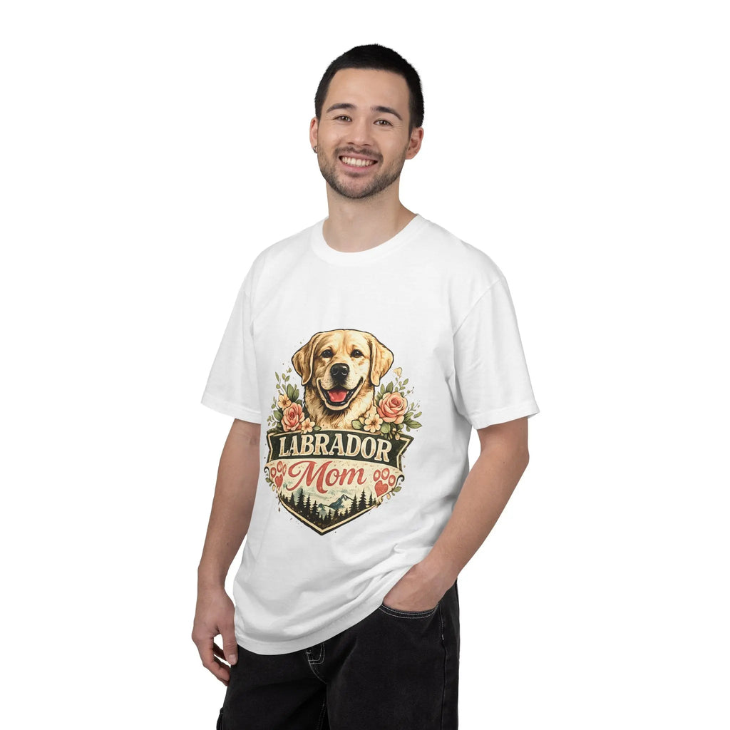 Labrador Mom T-Shirt — Floral Retriever Graphic Tee for Dog Lovers