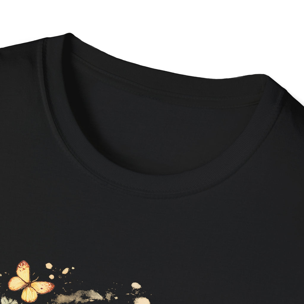 Golden Retriever Floral T-Shirt — Cute Dog with Butterflies Design Printify