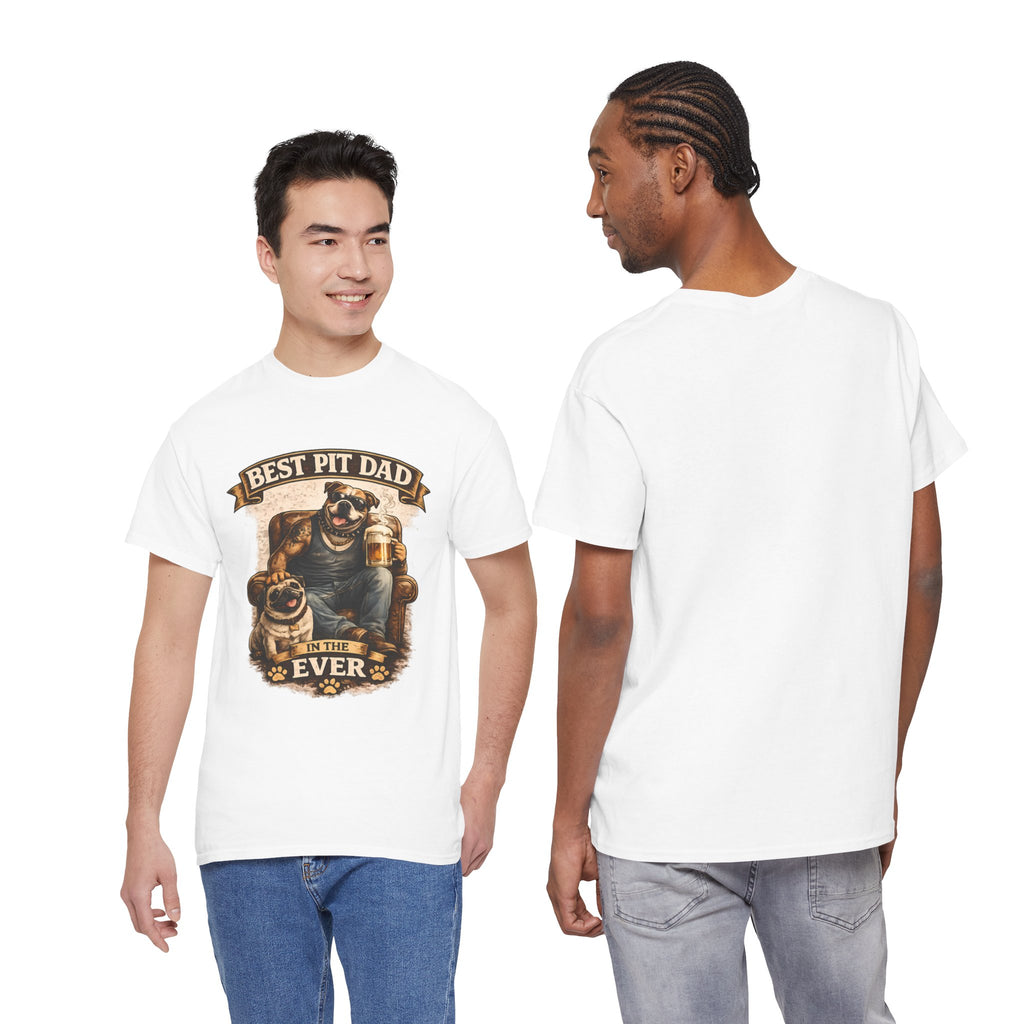 Pit Bull Dad T‑Shirt - “Best Pit Dad Ever” Cute Pitbull Father Tee