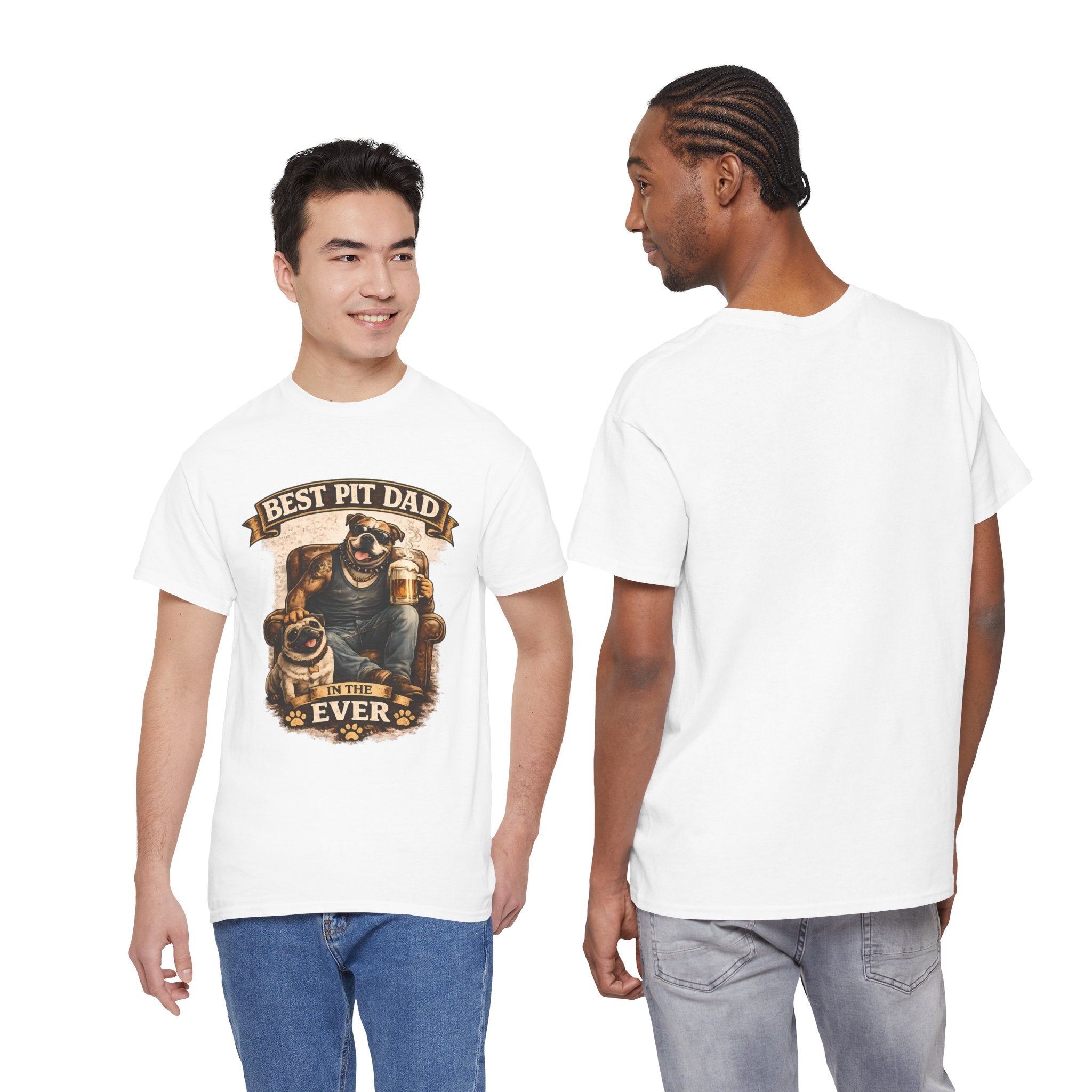 Pit Bull Dad T‑Shirt - “Best Pit Dad Ever” Cute Pitbull Father Tee